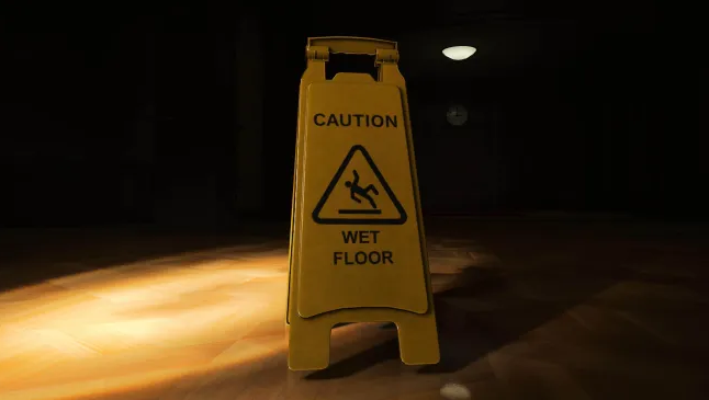 Alan Wake 2 Nightsprings DLC Caution Sign